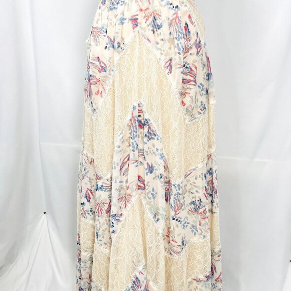 NWT BCBGMAXAZRIA Womens Full Length Strapless Floral Lace Elle Dress 0 - Picture 11 of 16